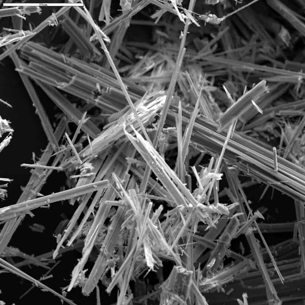 Asbestos fibers