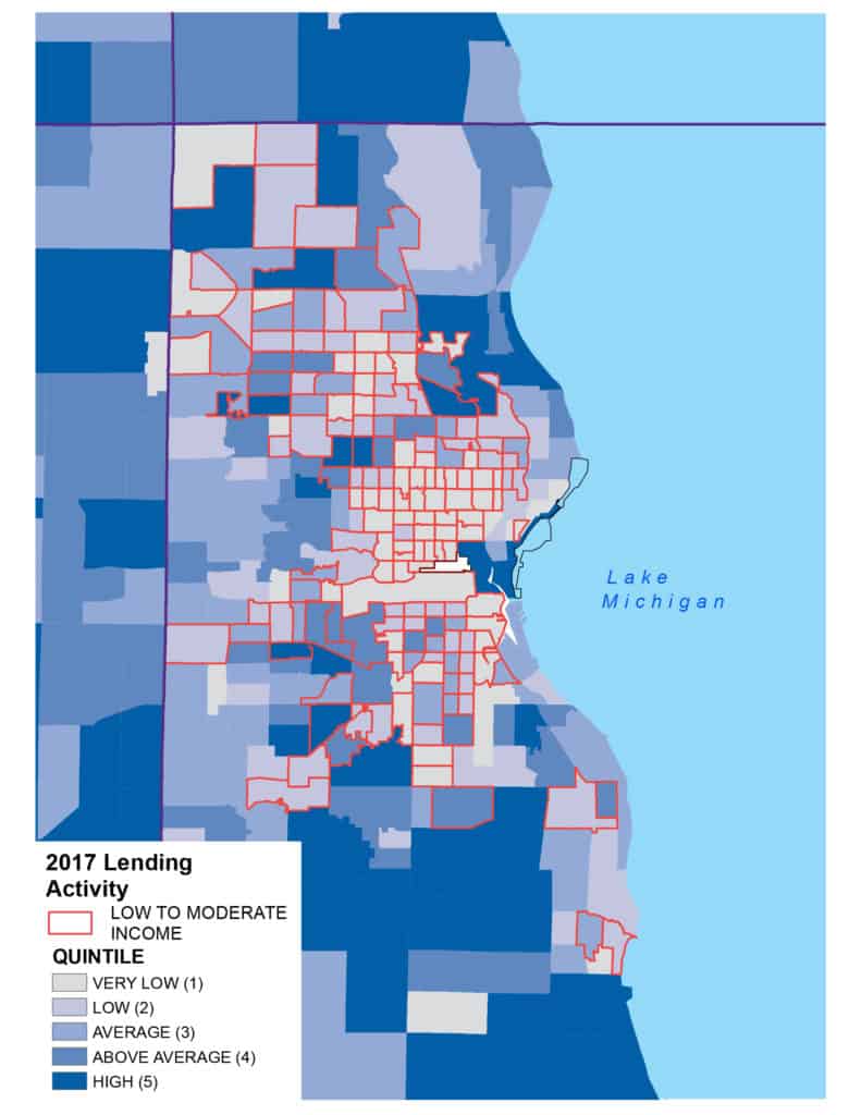 2017 Lending Activity Map Milwaukee LMI