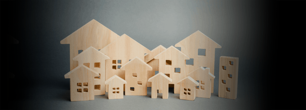 small wooden houses