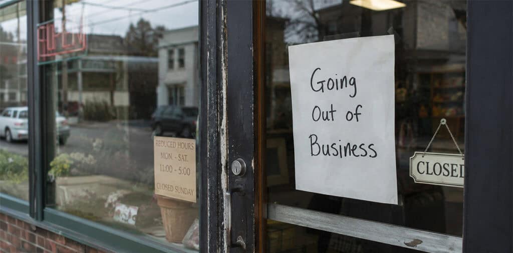 Photo of a Small Shop thats going out of business.